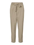 Spodnie damskie - VERO MODA Vmmia Hr Loose Tie Pant Ga Petite spodnie damskie, silver mink, XS x 28L - miniaturka - grafika 1
