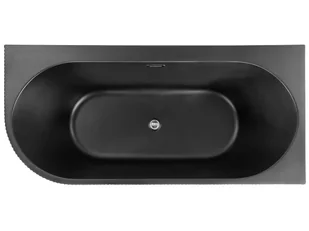 Wanna narożna lewa 170 cm x 80 cm czarna GOCTA - Wanny - miniaturka - grafika 6