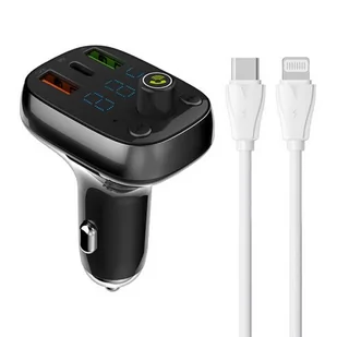 Transmiter FM LDNIO Bluetooth C704Q 2USB, USB-C + kabel USB-C - Transmitery FM - miniaturka - grafika 1
