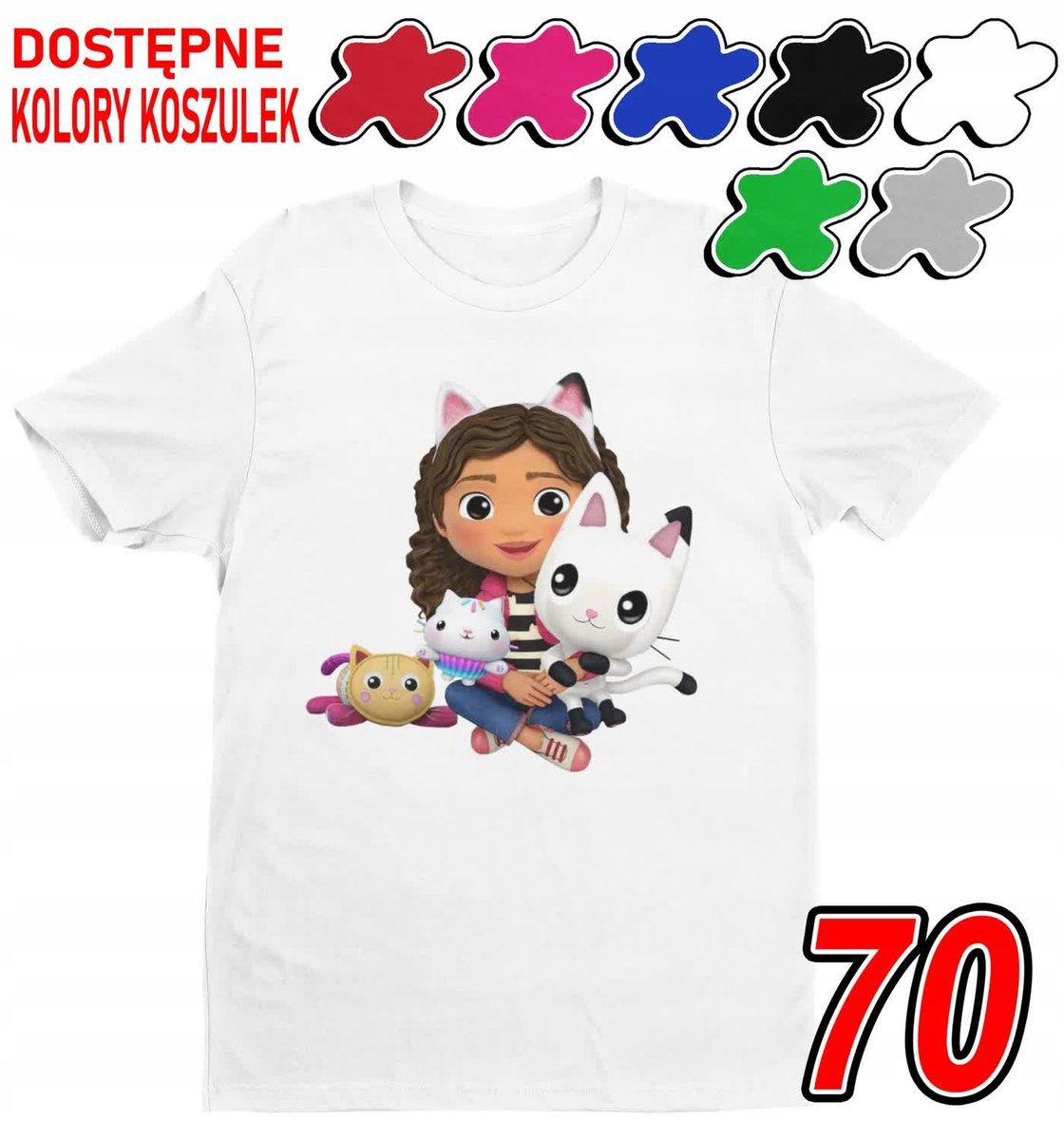 Dziecięca Koszulka Z Nadrukiem Duży Wybór Koci Domek Gabi -L 146-152