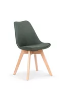 Krzesła - Krzesło Tapicerowane do Jadalni K303 Zielone ean: 5905248118034 - miniaturka - grafika 1