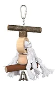 Akcesoria dla ptaków - Trixie Zabawka ze sznurem i dzwonkiem Natural Living 20 cm - miniaturka - grafika 1