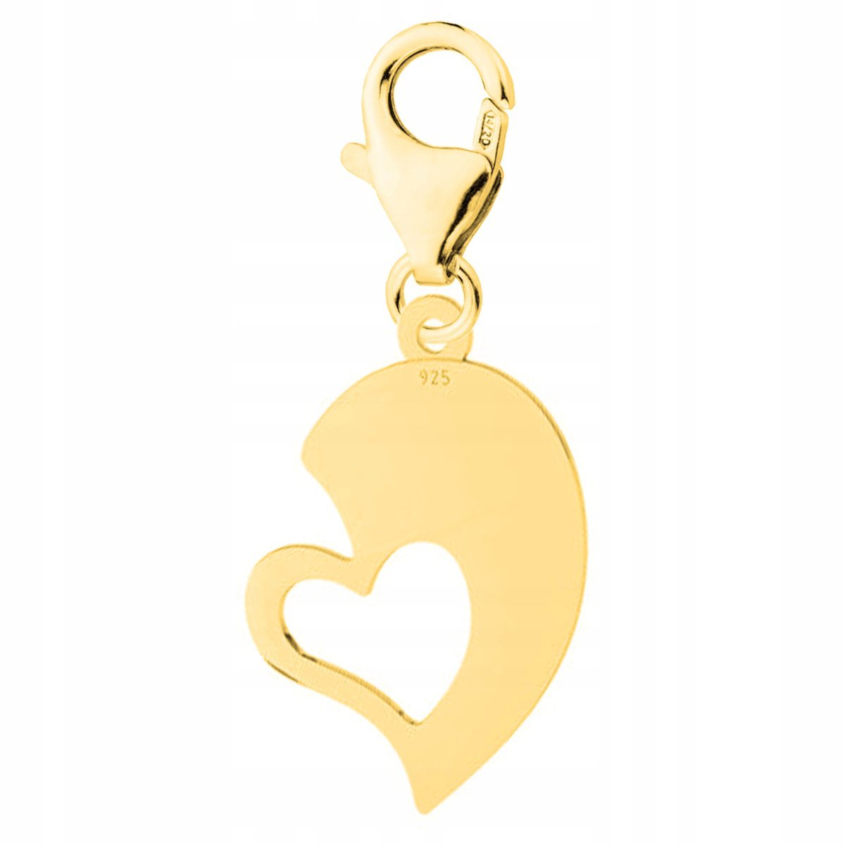 Zawieszka złota wisząca Serce Love srebro 925