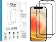 Etui i futerały do telefonów - 2 szt. | moVear flexible - Pancerne szkło hybrydowe do Apple iPhone 12 Mini (5.4") na Cały Ekran | Premium, fullGlue, 8H+ - miniaturka - grafika 1