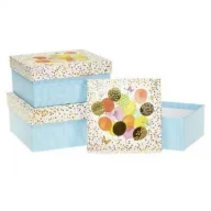 Opakowania i torebki na prezenty - Pudełko prezentowe 3szt balony ROZETTE - miniaturka - grafika 1