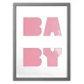 Ramki na zdjęcia - Ramka Na Zdjęcia Baby Do Pokoju Dziecięcego Szara. Ramka Z Passe Partout 30X40 Cm - miniaturka - grafika 1
