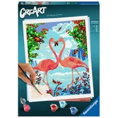 Zabawki kreatywne - Ravensburger Malowanka CreArt Zakochane flamingi 28991 28991 - miniaturka - grafika 1