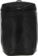 Torby na laptopy - Skórzany plecak rekreacyjny BUCKLE & SEAM z przegrodą na laptopa Siwa Dot Leather Backpack Black czarny - miniaturka - grafika 1