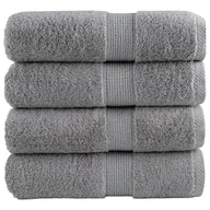 Ręczniki - vidaXL Ręczniczki premium SOLUND, 4 szt., szare, 30x30 cm, 600 g/cm² - miniaturka - grafika 1