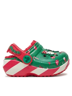 Crocs Klapki Classic Mickey Xmass Lined Clog T 210815 Zielony - Buty dla chłopców - miniaturka - grafika 1