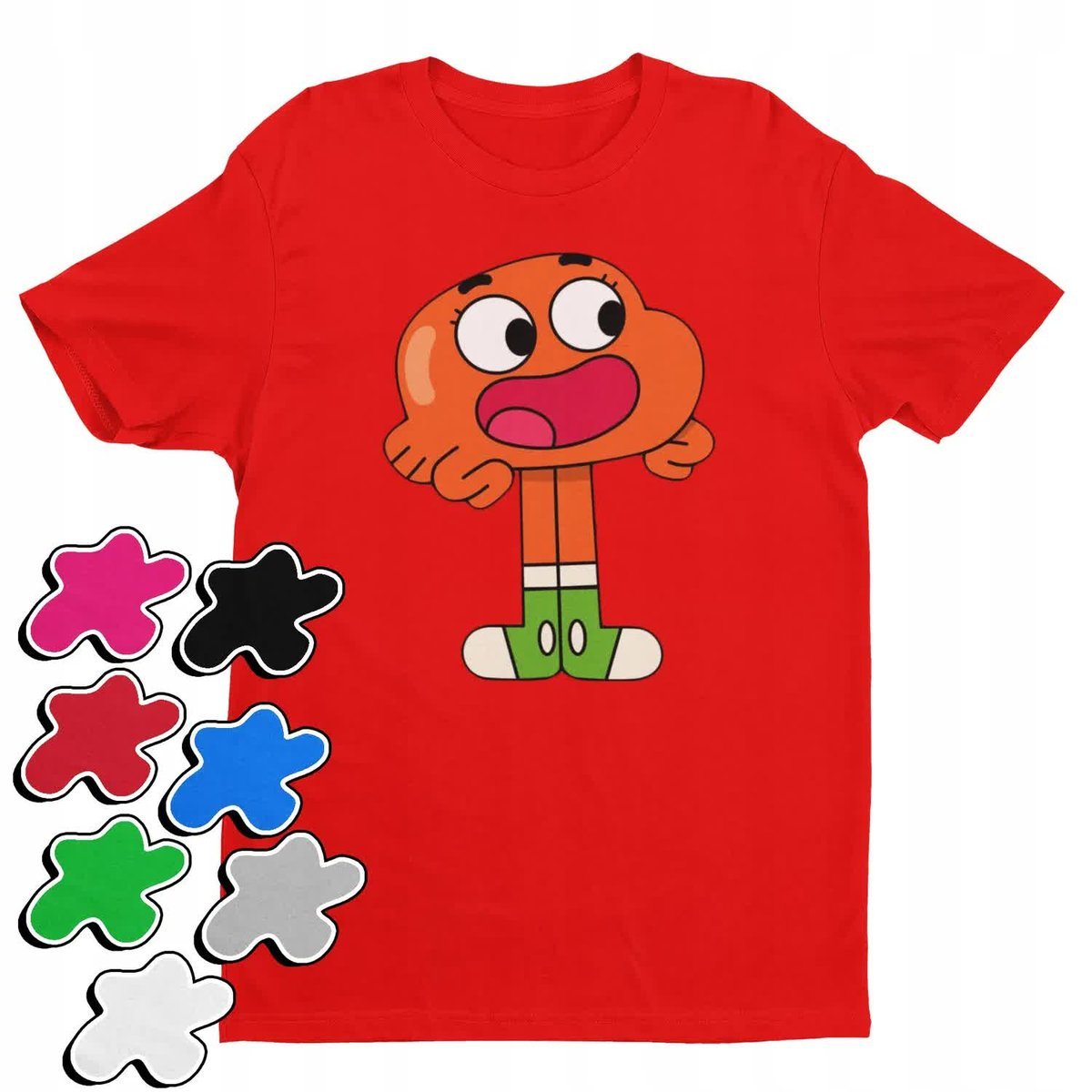 Koszulka T-Shirt Dziecięca Z Nadrukiem Gumball Darwin Różne -M 134-140