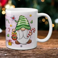 Kubki - Świąteczny zestaw prezentowy - kubek z imieniem - herbata - Skrzat z bombką - miniaturka - grafika 1