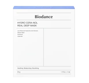 Biodance Hydro Cera-Nol Real Deep Mask nawilżająco-kojąca maseczka w płachcie 4 x 34g - Maseczki do twarzy - miniaturka - grafika 1