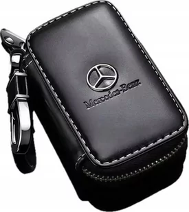 SKÓRZANE ETUI na klucze logo MERCEDES KLUCZYK samochodowy ELEGANCKI brelok - Etui na klucze - miniaturka - grafika 1