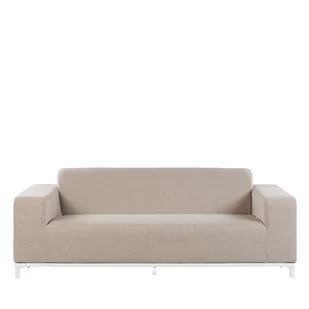 Beliani Sofa ogrodowa beżowa z białym ROVIGO - Sofy ogrodowe Beliani Sofa ogrodowa beżowa z białym ROVIGO - Sofy ogrodowe - miniaturka - grafika 1