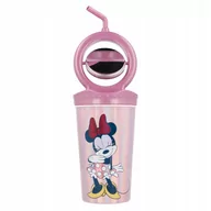 Kubki dla dzieci - Myszka Minnie Brokatowy Kubek Z Rurką I Lusterko - miniaturka - grafika 1