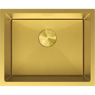 Mexen Trixo zlewozmywak stalowy 1-komorowy 540 x 440 mm, złoty HC - 6414541000-55HC - Zlewozmywaki - miniaturka - grafika 1