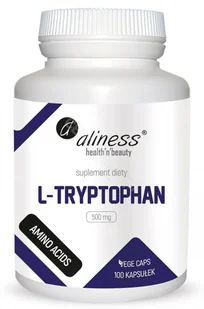 Aliness L-Tryptophan 500 mg 100 kapsułek VEGE - Aliness 81AA-22649 - Aminokwasy - miniaturka - grafika 2