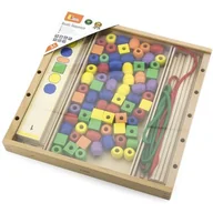 Prace ręczne dla dzieci - VIGA VIGA Drewniana Gra Edukacyjna Nakładanka Logiczne koraliki - wysyłka/odbiór osobisty w ciągu 24h 56182 - miniaturka - grafika 1