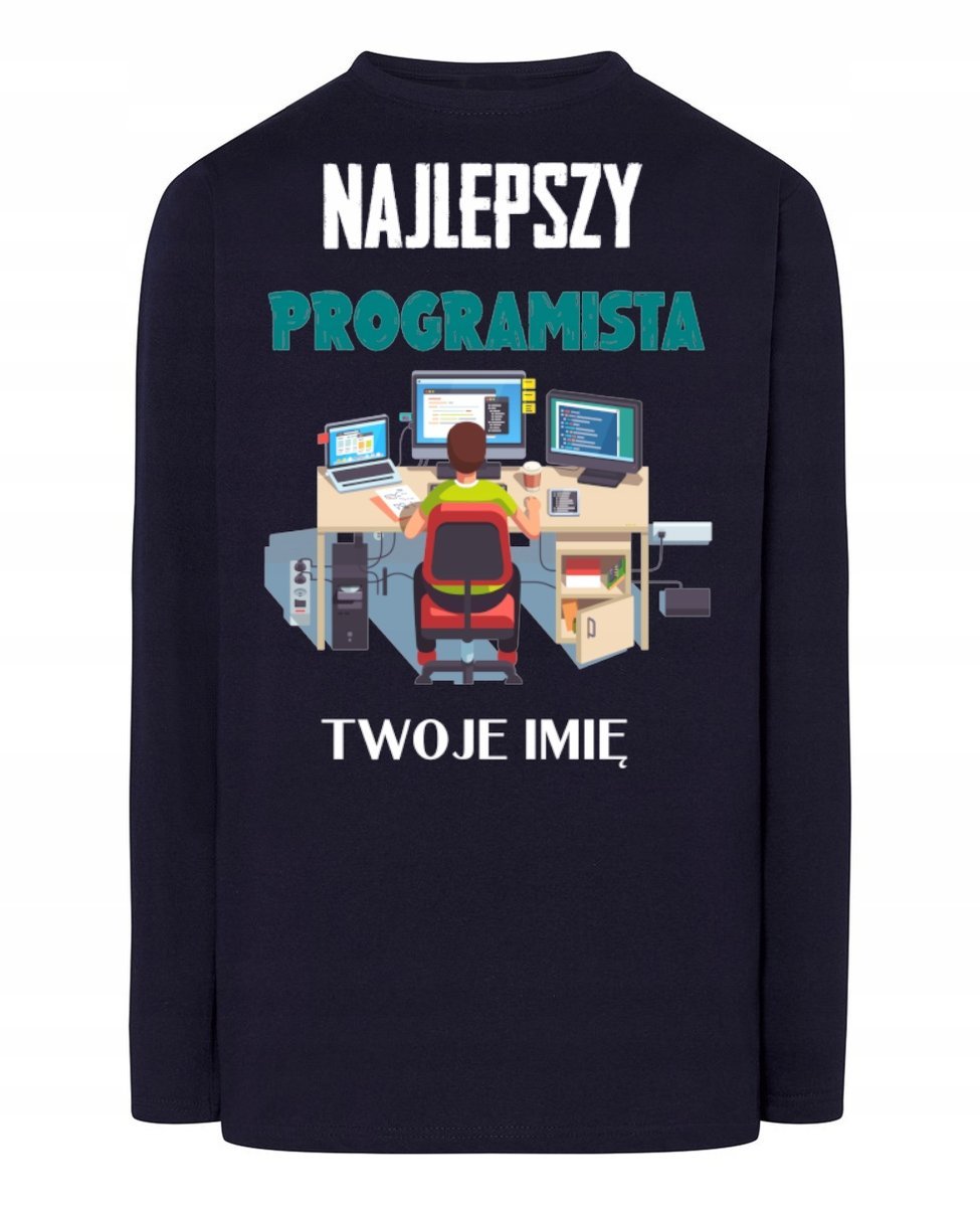 Longsleeve Najlepszy Programista Twoje Imię r.5XL