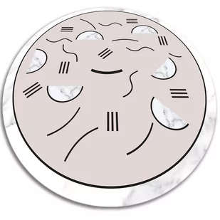 Modny winylowy dywan okrągły abstrakcyjne kształty fi50 cm - Dywany - miniaturka - grafika 1