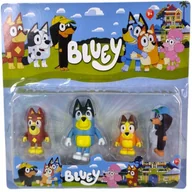 Figurki dla dzieci - ZESTAW FIGUREK BLUEY I BINGO PRZYJACIELE 4 SZT FIGURKI Z BAJKI FIGURKA - miniaturka - grafika 1