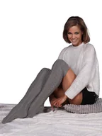 Skarpetki damskie - Zakolanówki skarpety damskie dziewczęce wzór warkocz szare 35-38 YOCLUB - miniaturka - grafika 1