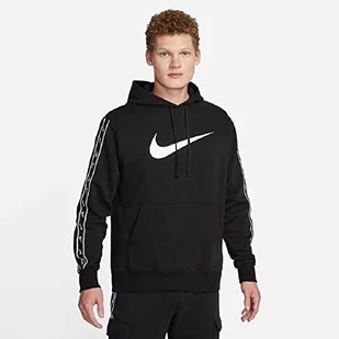 Nike NSW Repeat SFlc Po Hood BB Czarny/Czarny/Biały XL - Moda i Uroda OUTLET - miniaturka - grafika 1