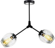 Lampy sufitowe - MLAMP Regulowana LAMPA sufitowa ELM1962/2 BLACK-BL MLAMP szklana OPRAWA modernistyczna okrągła chemistry czarna przydymiona ELM1962/2 BLACK-BL - miniaturka - grafika 1