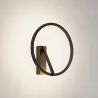 Lampy ścienne - Molto Luce kinkiet LED Melli SD, czarny, aluminium, Ø 33 cm - miniaturka - grafika 1