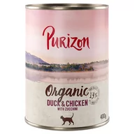 Mokra karma dla kotów - Purizon Organic, 6 x 400 g - Kaczka i kurczak z cukinią - miniaturka - grafika 1