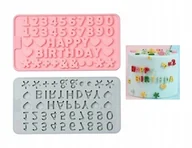 Formy do ciast - FORMA SILIKONOWA LITERY CYFRY DO CZEKOLADY LUKRU - miniaturka - grafika 1