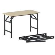 Stoły i stoliki do biura - B2B Partner Stół konferencyjny FAST READY z czarnym stelażem, 1100 x 500 x 750 mm, brzoza 499521 - miniaturka - grafika 1