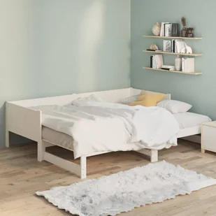 Lumarko Łóżko rozsuwane, białe, lite drewno sosnowe, 2x(80x200) cm - Łóżka - miniaturka - grafika 6