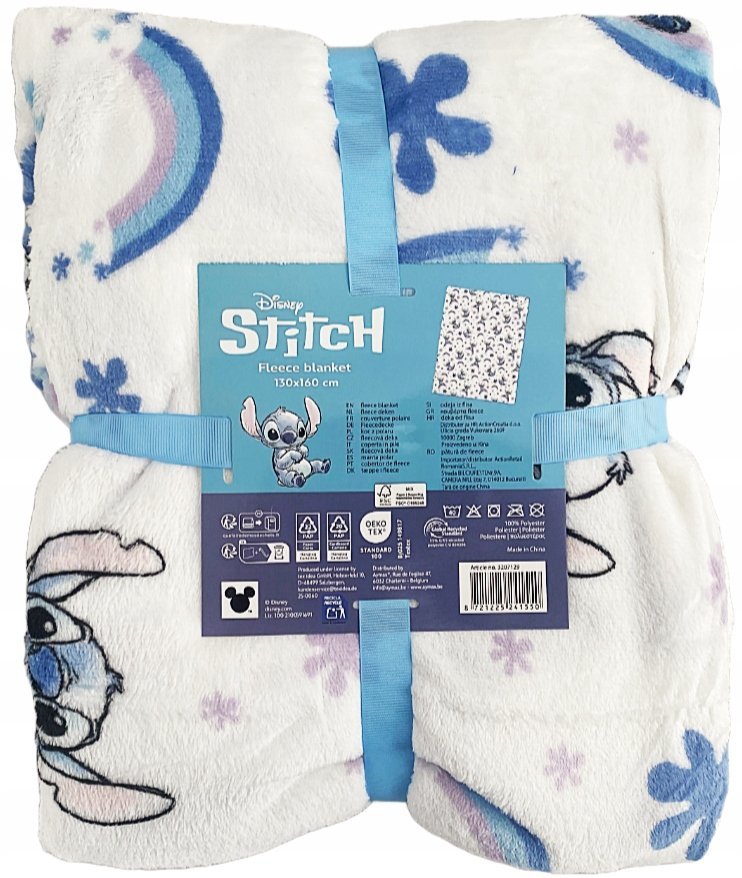 Koc Kocyk STITCH LILO STICH dla Dzieci Dziecięcy Polarowy Miękki 130 X 160