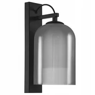 Lampy ścienne - Lampa Ścienna Kinkiet Czarny Mleczne Szklane Kule - miniaturka - grafika 1
