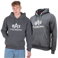 Odzież taktyczna i umundurowanie - Bluza z kapturem Alpha Industries Basic 178312 597 - Grafitowa - miniaturka - grafika 1