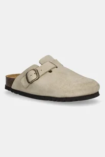 Scholl klapki zamszowe FAE damskie kolor beżowy F321981002 - Klapki i japonki damskie - miniaturka - grafika 1