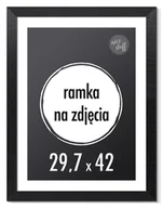 Ramki na zdjęcia - RAMKA NA ZDJĘCIA 29,7x42 cm A3 ramki 42x29,7 czarna drewniana sosna - miniaturka - grafika 1