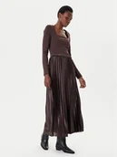 Spódnice - ONLY Spódnica plisowana Kolter 15356154 Brązowy Regular Fit - miniaturka - grafika 1