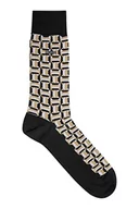 Skarpetki męskie - BOSS Męskie skarpety RS Geometric MC, czarne1, 39-42 - miniaturka - grafika 1