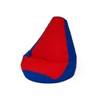 Fotele i pufy dla dzieci - Pufa worek GO GIFT Grusza Niebiesko-czerwony L 105 x 80 cm | Bezpłatny transport - miniaturka - grafika 1