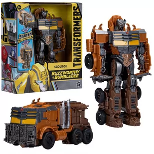 Transformers Rise of The Beasts Smash Changers Buzzworthy Bumblebee Figurka Scourge F3929 - Figurki dla dzieci - miniaturka - grafika 1