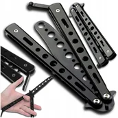 Nożyki biurowe - Nóż motylkowy treningowy BUTTERFLY KNIFE motylek do treningu składany tępy - miniaturka - grafika 1