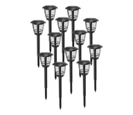 Lampy ogrodowe - Aigostar - ZESTAW 12x LED Lampa solarna LED/0,06W/2V 33,8 cm 6500K IP44 czarna - miniaturka - grafika 1
