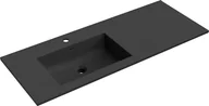 Umywalki - Mexen Otis umywalka wpuszczana w blat lewa 121 x 46,5 cm, czarna mat - 25181271L - miniaturka - grafika 1