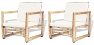 Meble ogrodowe - Zestaw bambusowych krzeseł ogrodowych Z5-B80 - miniaturka - grafika 1