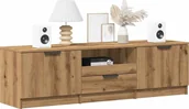 Szafki RTV - vidaXL vidaXL Szafka pod telewizor, dab artisan, 140x35x40 cm - miniaturka - grafika 1