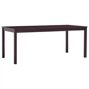 vidaXL Stół do jadalni, ciemnobrązowy, 180x90x73 cm, drewno sosnowe - Stoły - miniaturka - grafika 1