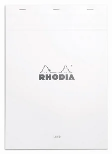 Blok Rhodia N°18 A4 21x29,7 cm, linie, biały - Notesy i bloczki - miniaturka - grafika 1